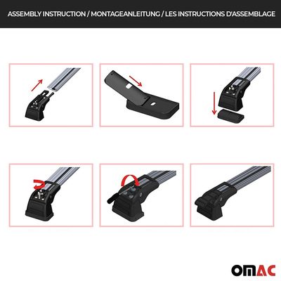 2017-2026 Audi Q7 Roof Rack Cross Bars Black