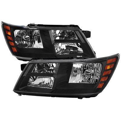 2009-2020 Dodge Journey Factory Style Headlights Matte Black/Clear Lens