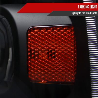 2005-2007 Ford F-250/350/450/550/Excursion Crystal Headlights Matt Black/Clear