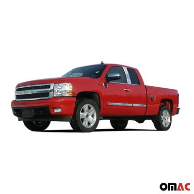 2007-2013 Chevrolet Silverado Stainless Door Sill Trim 2Pc