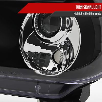 2007-2013 Toyota Tundra/ 08-2017 Sequoia Single Halo Projector Headlights Black