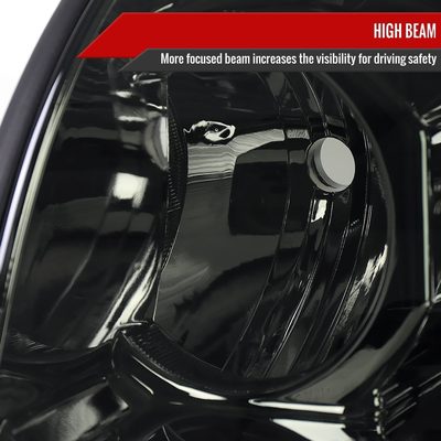 2003-2005 Toyota 4Runner Factory Style Headlights Chrome Housing/Smoke Lens