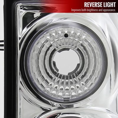 2002-2005 Ford Explorer Tail Lights Chrome Housing/Clear Lens