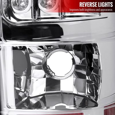 2003-2006 Chevrolet Silverado LED Tail Lights Chrome Housing/Clear Lens