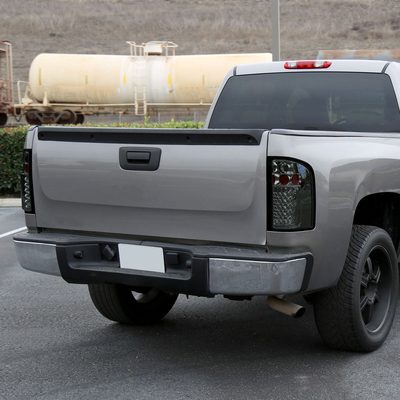 2007-2014 Chevrolet Silverado LED Tail Lights Chrome Housing/Smoke Lens