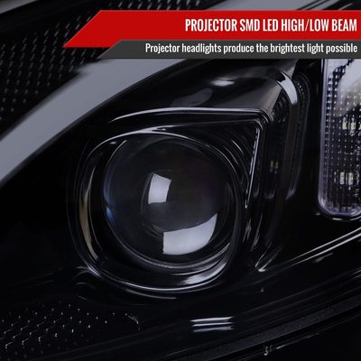 2015-2018 Mercedes-Benz C-Class W205 LED Headlights Signal Black/Light Smoke