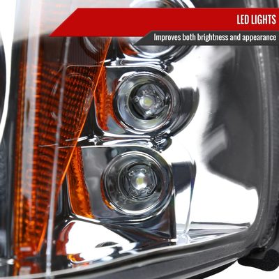 1994-1997 Honda Accord Dual Halo Projector Headlights Chrome/Clear Lens