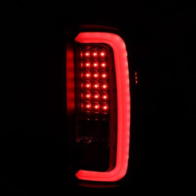 2014-2018 GMC Sierra 1500/2500HD/3500HD V2 LED Tail Lights Matte Black/Clear