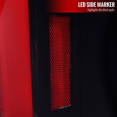 2007-2013 Chevy Silverado 1500 2500HD/3500HD LED Tail Lights Red Jet Black