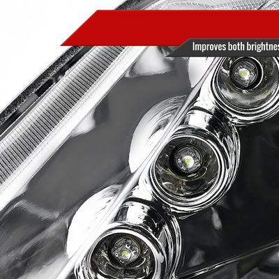 2006-2011 Honda Civic Sedan Dual Halo Projector Headlights Chrome/Clear Lens