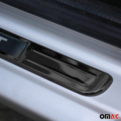 Saturn Door Sill Scuff Plate Illuminated Sport Stainless Steel Dark 4 Pcs