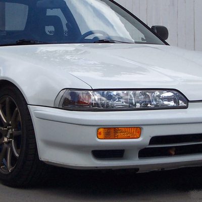1990-1991 Acura Integra Bumper Lights Chrome Housing/Amber Lens