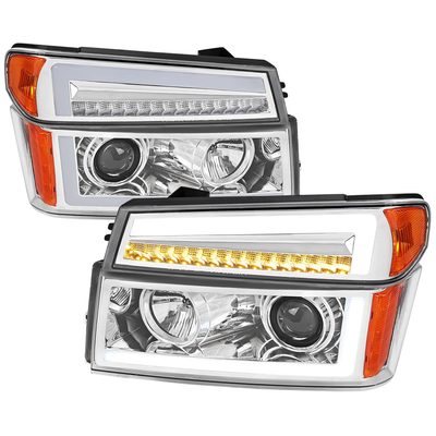 2004-2012 Chevy Colorado/GMC Canyon LED Headlights&Corner Lamp Chrome