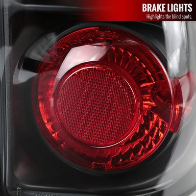 2003-2006 Chevrolet Silverado Tail Lights Matte Black Housing/Clear Lens
