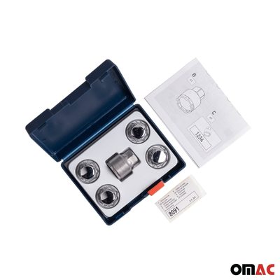 Wheel Lock Kit for Honda CR-V M12X1.5 Nut Chromed 4Locks & 1Key