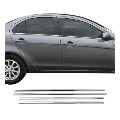 2008-2017 Mitsubishi Lancer Window Molding Trim Streamer Silver 4Pcs Stainless Steel