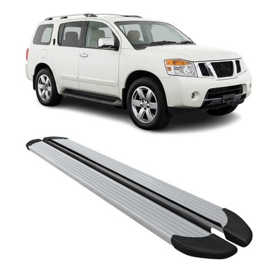 2004-2015 Nissan Armada Running Boards Side Steps Silver
