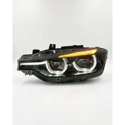 BMW 3 Series F30 / F31 / F35 V3 Smoked Triple-Color LED Headlight Assembly (White / Yellow / Red DRL) 2012 - 2018 (Replaces 63117314531)