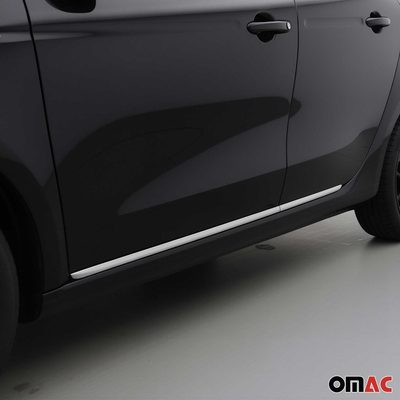 2014-2019 Smart Forfour Side Door Molding Trim Skirt Garnish Stainless Steel Silver 4Pcs