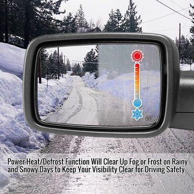 2014-2018 Chevy Silverado/GMC Sierra Matt Black Heated Side Mirror Driver Side