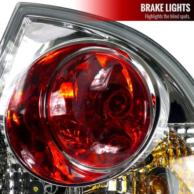 2001-2005 VW Passat Sedan Tail Lights Chrome Housing/Clear Lens