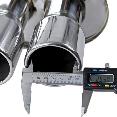 2008-2014 Subaru Impreza WRX STI Sedan Steel Dual Catback Exhaust Quad Tips