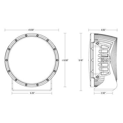 Faro Redondo Rigid 360 Series RGB de 9" Drive (1 pieza)