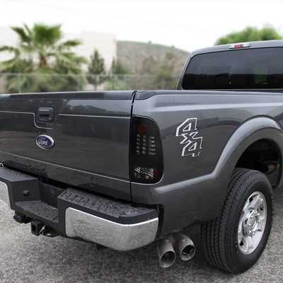 2008-2016 Ford F-250/350/450/550 Super Duty LED Tail Lights Glossy Black/Smoke