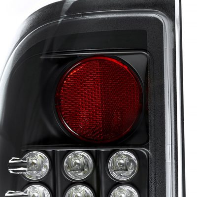 2008-2016 Ford F-250/350/450/550 Super Duty LED Tail Lights Matt Black/Clear