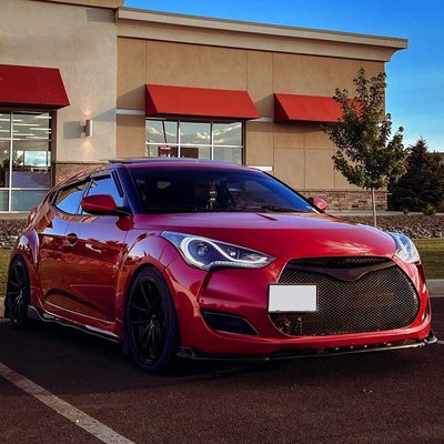 2012-2017 Hyundai Veloster LED Bar Projector Headlight Signal Lights Black