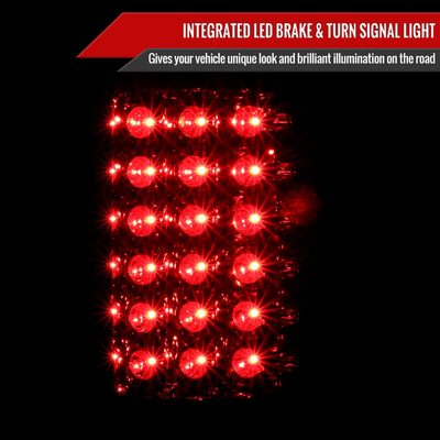 2007-2009 Dodge RAM LED Tail Lights Chrome Housing/Red Lens