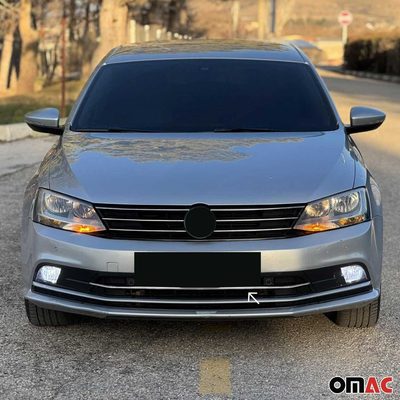 2015-2018 VW Jetta A6 Front Bumper Trim Molding Stainless Steel Silver