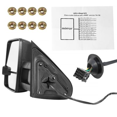2014-2018 Chevy Silverado/ Sierra Folding Heated & Manual Towing Mirrors Smoke