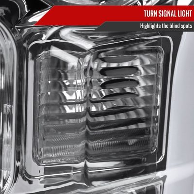 2015-2017 Ford F-150 LED Bar Projector Headlights - RS Chrome/Clear Lens