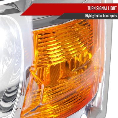 2008-2010 Dodge Grand Caravan Factory Style Headlights - Chrome/Clear Lens