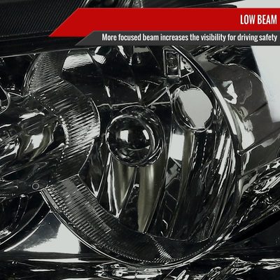 2007-2014 Chevy Avalanche/Tahoe/Suburban Factory Style Headlights Chrome/Smoke