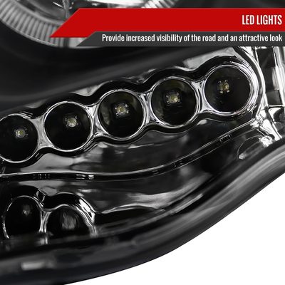 2002-2005 Dodge RAM 1500/ RAM 2500 3500 Dual Halo Headlights Matte Black