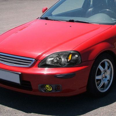 1999-2000 Honda Civic H3 Fog Lights Kit Chrome Housing/Yellow Lens