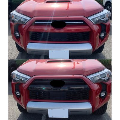2010-2024 Toyota 4Runner Grille Overlay Gloss Black 3Pcs ABS Plastic