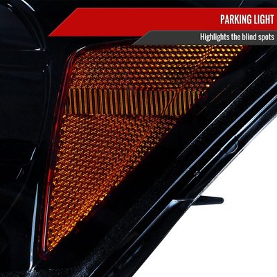 2008-2012 Honda Accord Sedan Single Halo Headlights LED Light&LED Signal Smoke