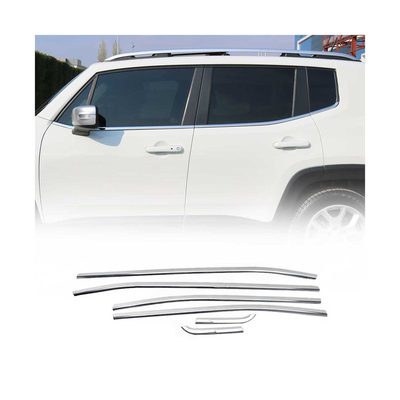2015-2024 Jeep Renegade Window Molding Trim Streamer Steel Silver 6 Pcs