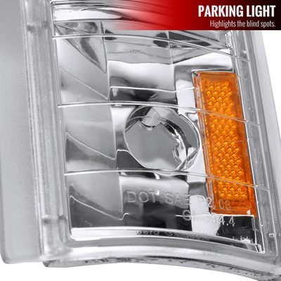 1994-1998 GMC C10/Sierra/Suburban/Yukon Headlights LED &Corner Lights Chrome