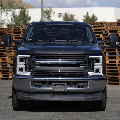 2017-2019 Ford F-250 F-350 F-450 F-550 LED C-Bar Headlights Signal Chrome