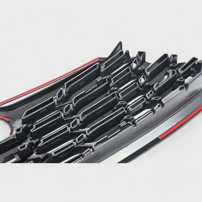 2020-2024 Toyota Highlander Grille Overlay Gloss Black 1Pcs ABS Plastic