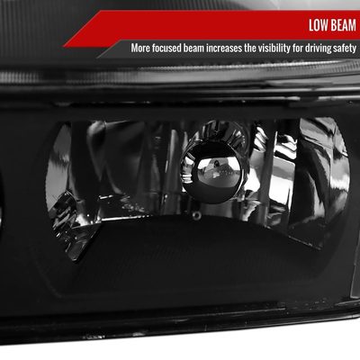 2002-2006 Chevy Avalanche 1500/2500 Factory Headlights Bumper & Signal Black