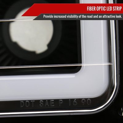 1988-1998 Chevy/GMC C10 C/K LED Strip Bumper Corner Signal Lights Matt Black