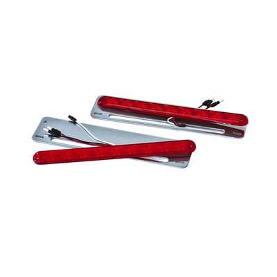 Merritt Stop/Turn/Tail Light & Brackets - Pair - Gloss Aluminum 7252-2