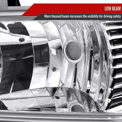 1998-2004 Chevy S10/Blazer Factory Style Headlights Chrome/Clear Lens