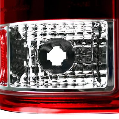 2008-2016 Ford F-250/350/450/550 Super Duty LED Tail Lights Chrome/Red Clear
