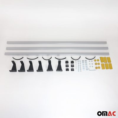 2015-2022 Ram Promaster City Roof Rack Cross Bars Steel 3Pcs Silver